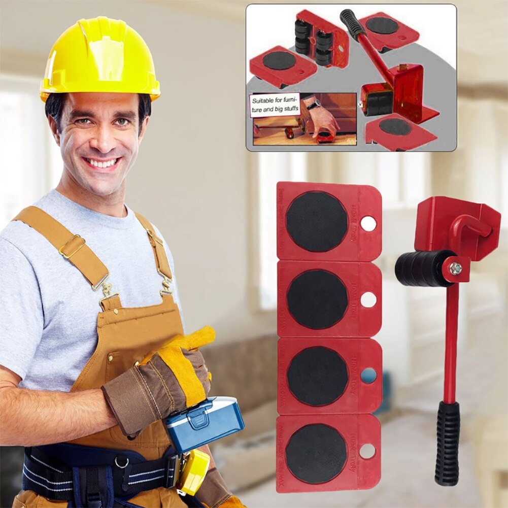 Heavy Goods Furniture Shifter Five-piece Mover Heavy Object Moving Tool Combination Tool For Moving House Furniture Hand Tools