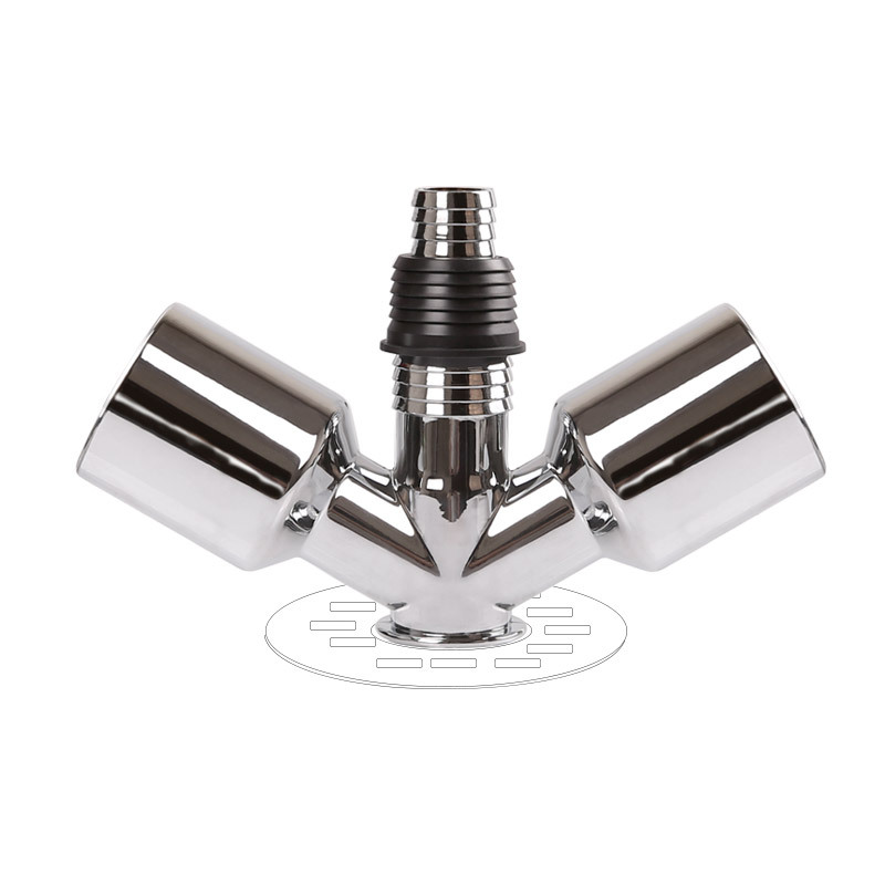 Chrome-plated Basin Washing Machine Launching Deodorant Tee Elbow Floor Drain Interface Plastic Dual-purpose Double Drainage: F