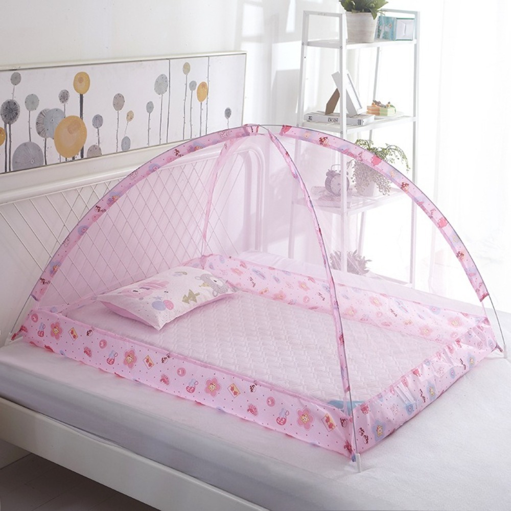 Foldable No Bottom Kids Mosquito Net Baby Bed Canopy Easy Setup
