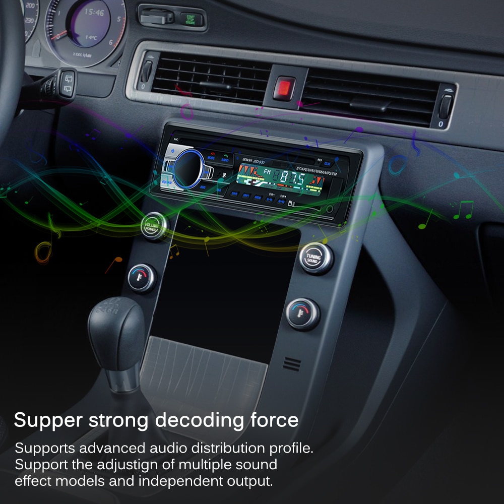 Aux Car Radio Car Auto Radio 4*60w Bluetooth FM Radios 12v LCD Car Media Player SD USB MP3 Car Audio Players Car Electronics