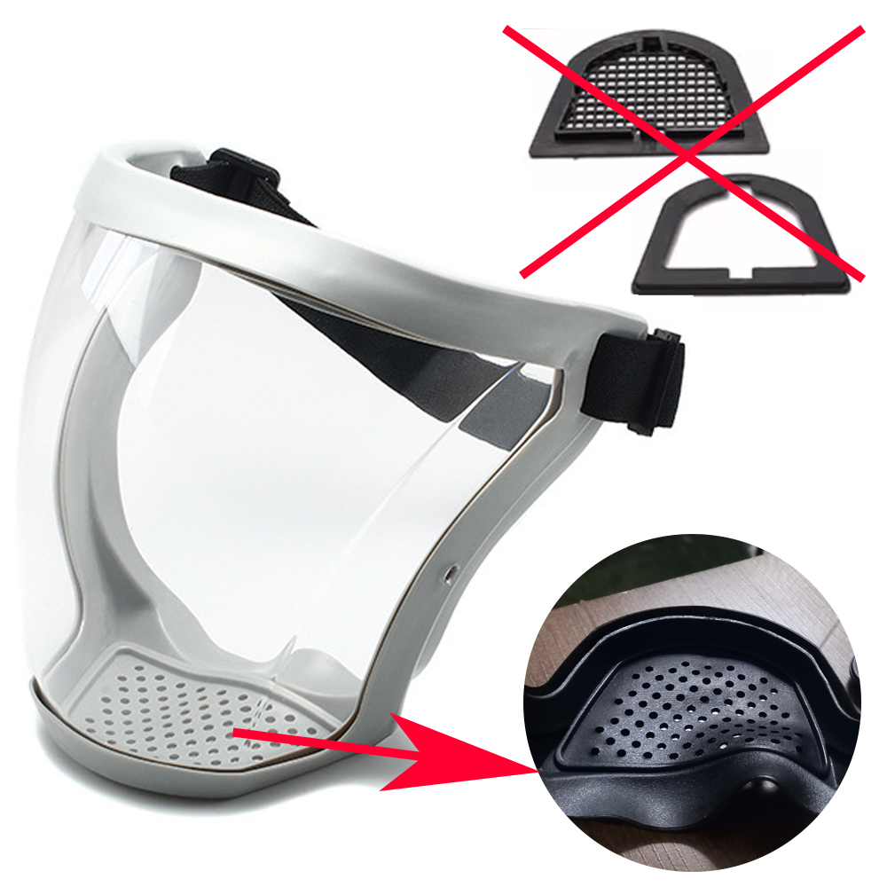 Werkbeschermingsmasker Volledige gezichtsbeschermer Schild Transparante gezichtsbeschermer Gezichtsbeschermend scherm Keukenaccessoires Gadgets: Beige