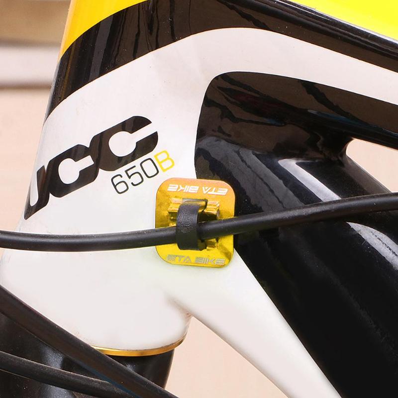 5 stk cykel cykel bremse kabel guide clips cykler gearskift line wire slange guider aluminium legering c spænder klemmer