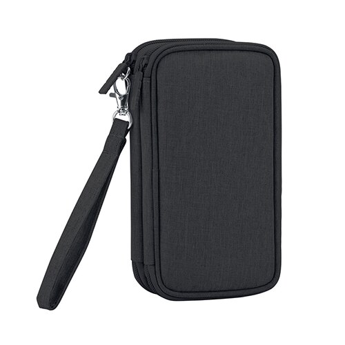 waterproof USB Cable Charger Digital Bag Business Travel Organizer Case Multi-functional Electronics Storage pouch Accessories: Black L