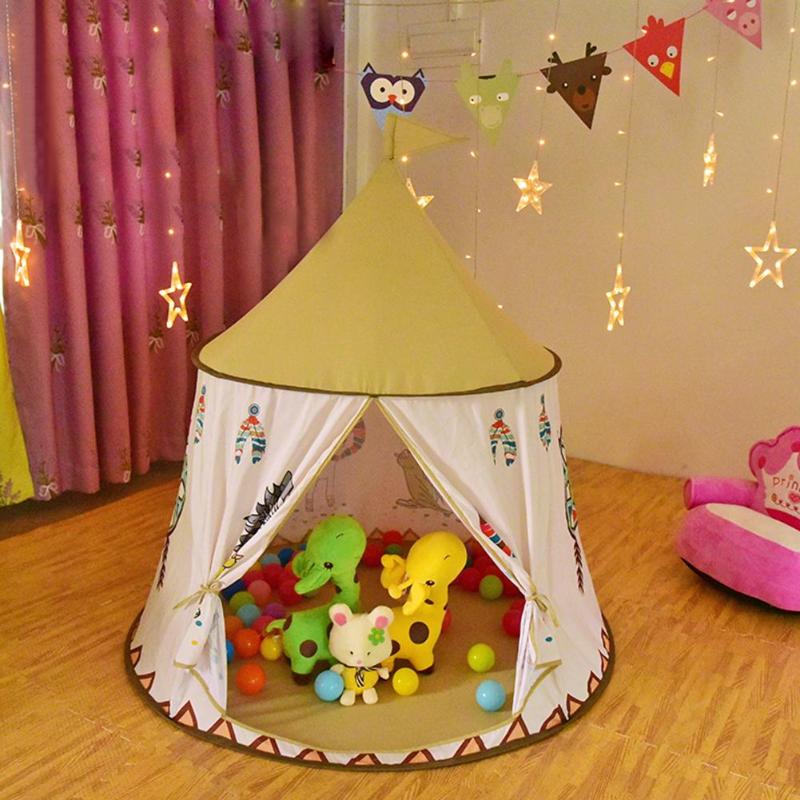 Kids Toy Play Tent House Cartoon Chicken Hang Flag Baby Tent House Princess Castle Children boy girl play Tent