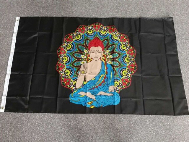 90*150 Cm Johnin Bodhisattva Boeddha Boeddhistische Idol Vrede Veiligheid Vlag
