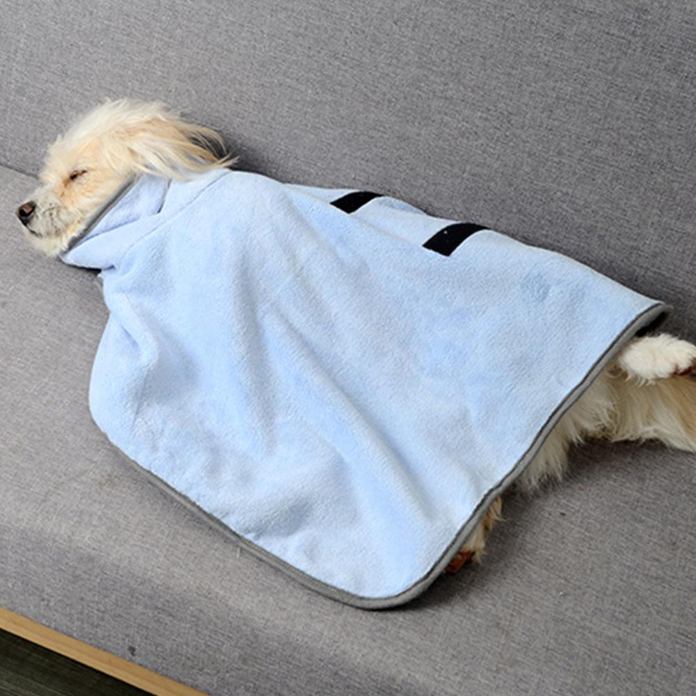 Manteau de séchage en microfibre réglable pour chien, Super absorbant, , serviette de bain pour animaux de compagnie, fournitures de bain luxueuses, doux, A7C6