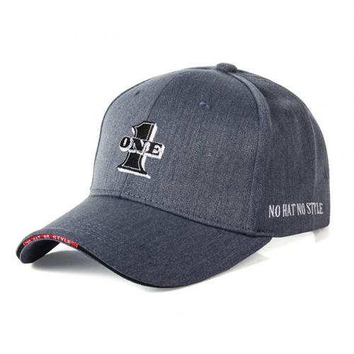 Sun Protection Letter Embroidered Cotton Baseball Hat Outdoor Sports Cap: Grey