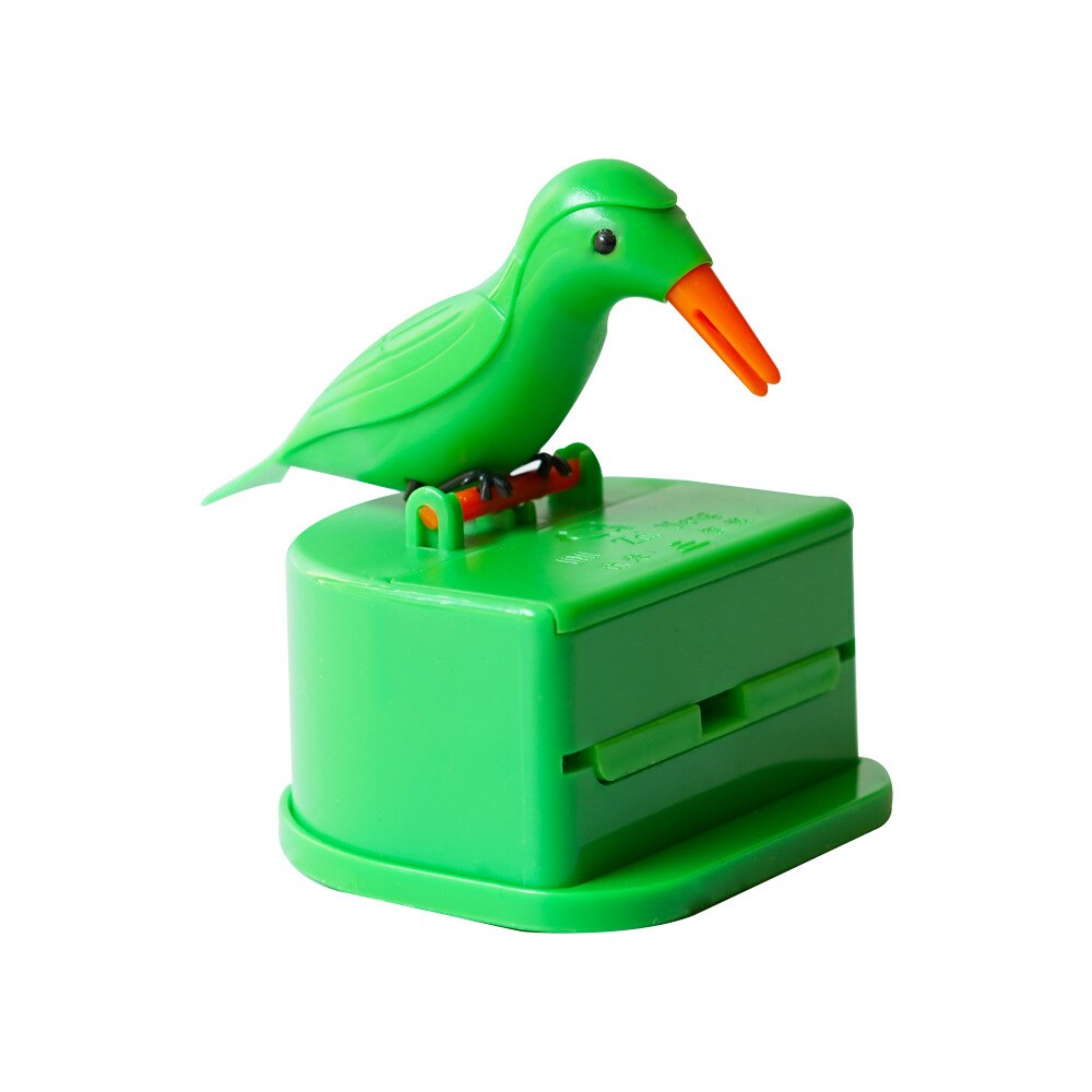 Small Bird Press Toothpick Box Automatic Toothpick Dispenser Toothpick Storage Container Desk Decoration Kitchen Gadget: D