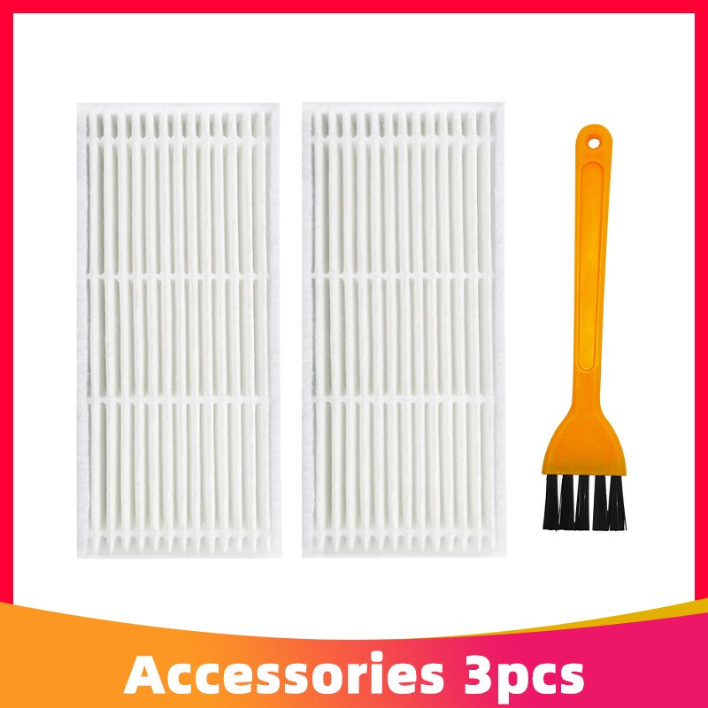 Brush + Filter + Mop Cloth for Proscenic 780T 790T Robotic Vacuum Cleaner Replacement Parts Kits Main Side Brush Hepa Filter: Set 10