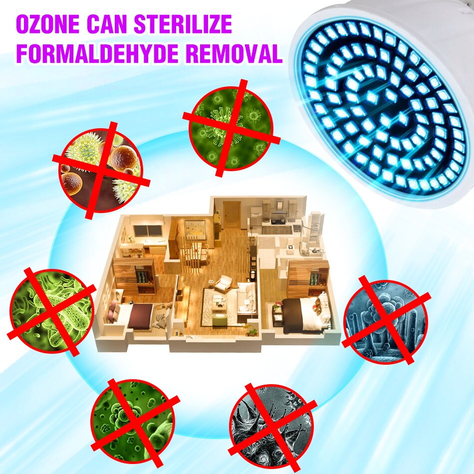 UV Light E14 Ultraviolet Sterilizer Lamp 48 60 80leds E27 LED Lampara Germicidal GU10 UVC Light Bulb MR16 LED Disinfectant Lamp