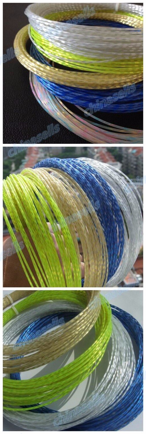 20 stk 12m ru 1.35mm titanium tennis string line krystal power tennisketcher strenge træning ketsjer string line