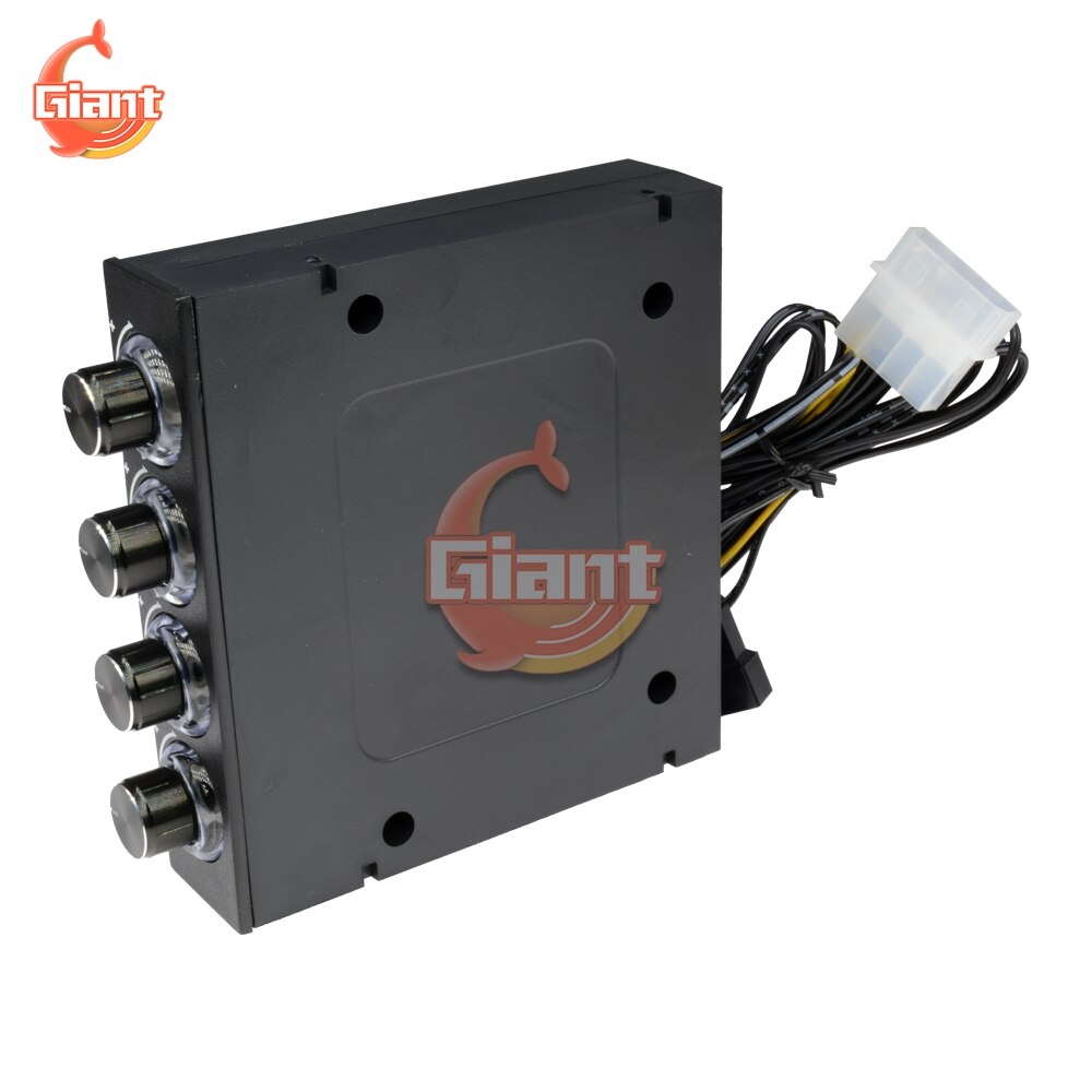 3.5&quot; HDD PC CPU Gear Fan Speed Controller 4 Channel w/ LED Control 4 Sets PC Computer Fans GDT Controller And CPU HDD VGA 5-12V