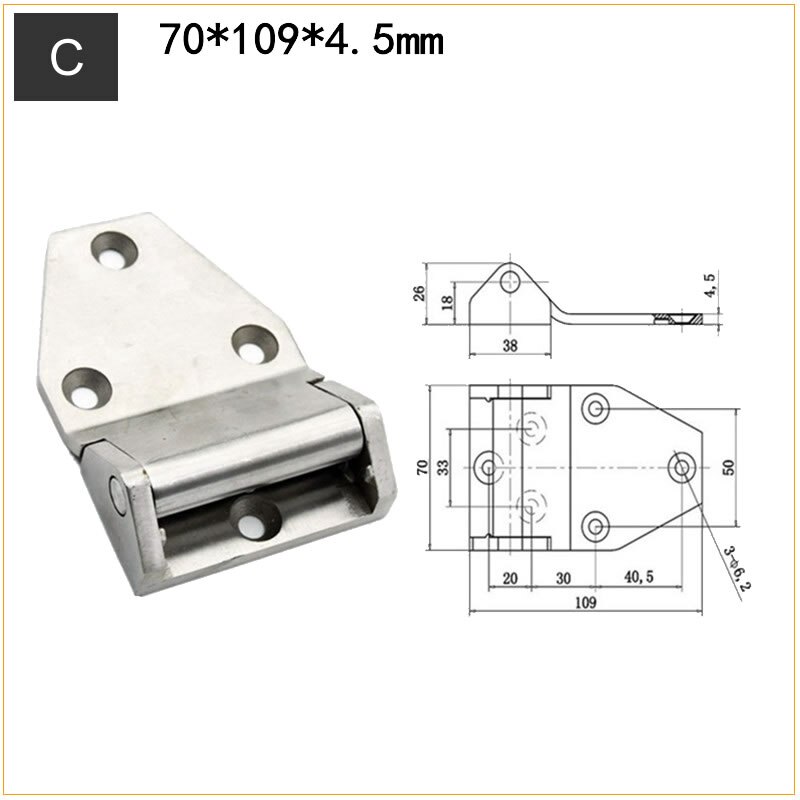 Larger and thicker hinges 304 Stainless Steel Heavy Industrial Machinery Door Hinges Super good bearing capacity Strong