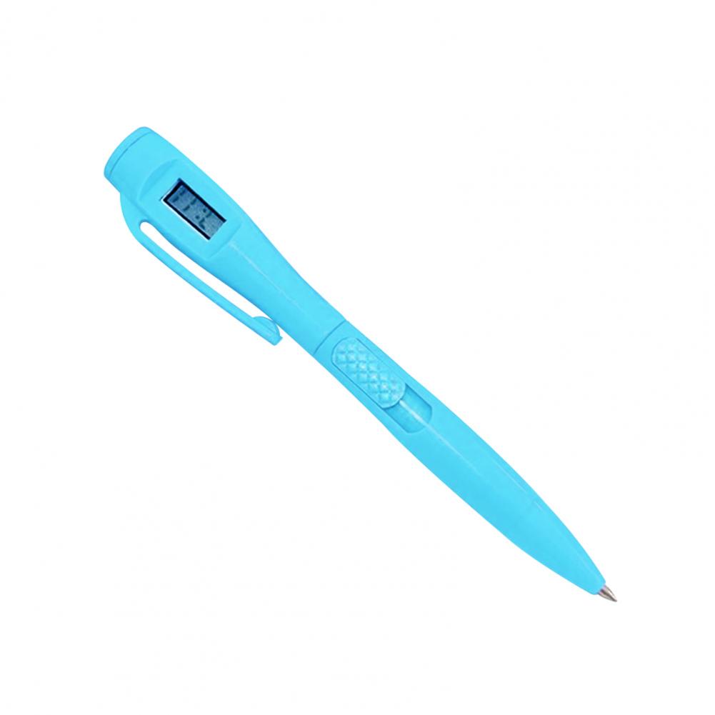 1pc Novità Penna a sfera con orologio digitale Penna elettronica Penne per esami Penna per orologi Penna per firma Scrittura Fornitura di cancelleria per la scuola: Blu