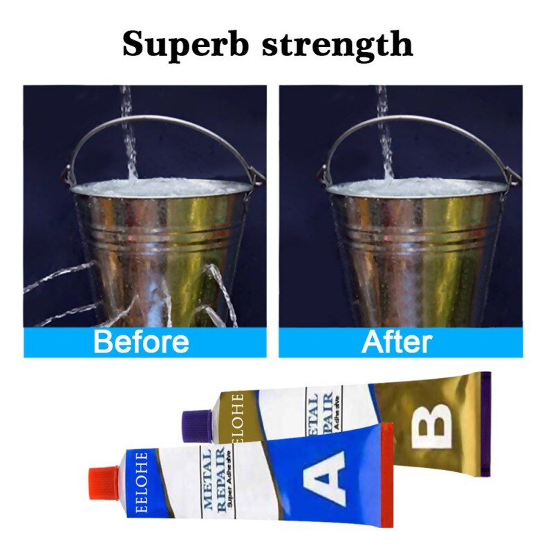20/50/100g Industrial Repair Paste Glue Heat Resistance Cold Weld Metal Repair Paste A&B Adhesive Gel