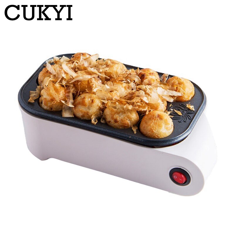 Cukyi Mini Octopus Gehaktbal Maker Elektrische Takoyaki Machine Snapper Cake Bakken Pan Hotdog Ei Omelet Vis-Vorm Cake Oven