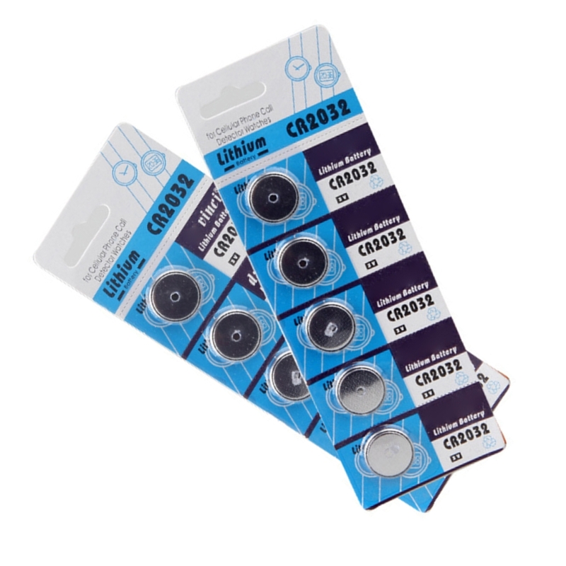 Confezione da  of 5/10 cr2032 batterie a bottone a lunga durata e alta capacità , 3v  cr2032 al litio per giocattoli con luci a led