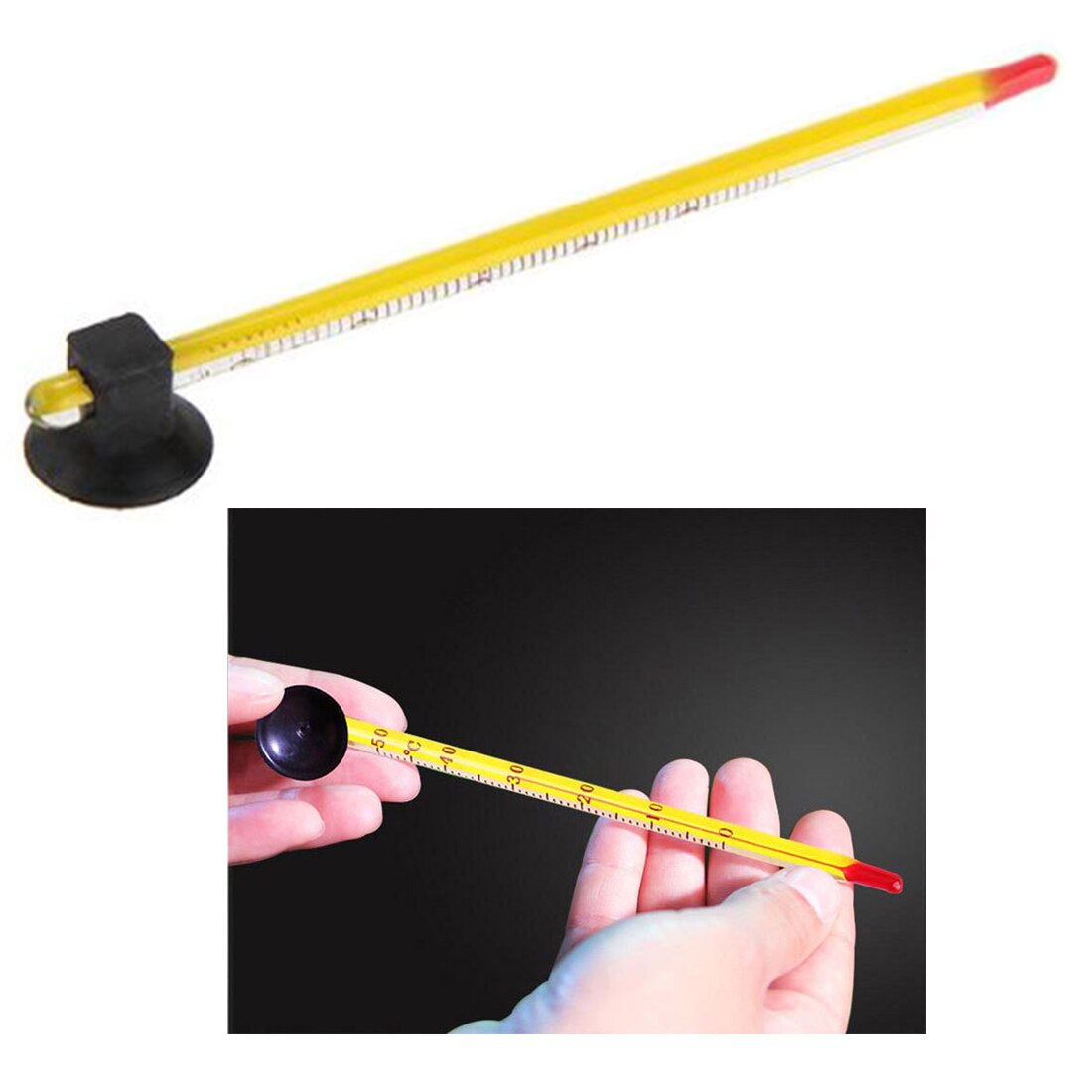 Aquarium Glass Thermometer Fish Tank Hanging Thermometer Temperature Control Tester Household Measure Meter