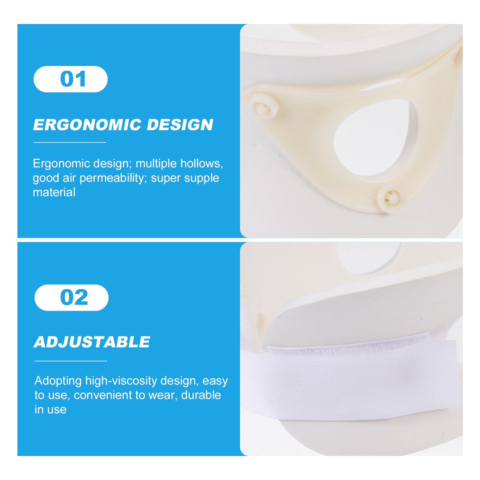 1pc Neck Support Collar Neck Supporting Brace Neck Protecting Tool (White)