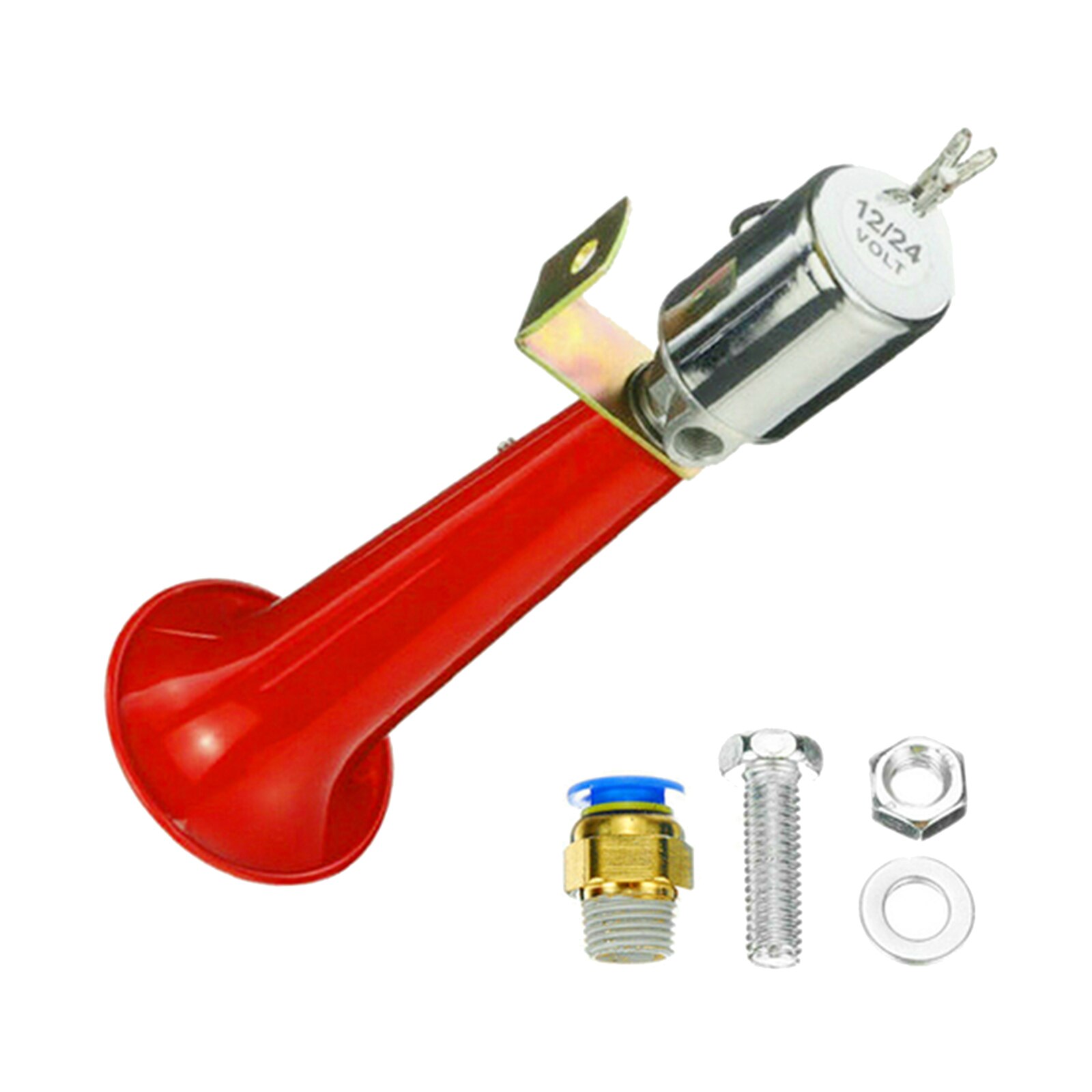 Super Loud 12/24V 180db Air Horn 10 Inches Single Trumpet for Any 12V / 24 V Vehicles Boats Cars Motorcycle
