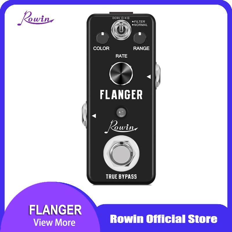 Rowin Analoge Flanger Gitaar Pedaal Klassieke Metallic Geluiden Flanger Effect Tuur Bybass 2 Modi