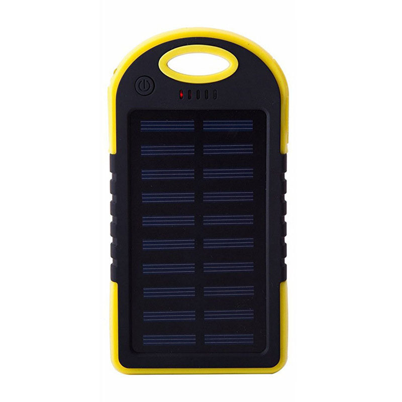 Solar- 5000mAh Energie Bank Tragbare Solar- Tafel Dual USB Akku Ladegerät Ladung LED Batterie Ladegerät Für iphone5 6 7 8 X: Gelb