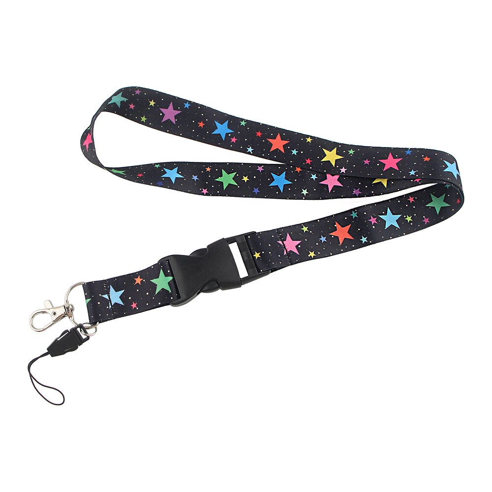 CB0197 Kleurrijke Ster Mobiele Telefoon Lanyard Mode Neck Strap Leuke Lanyards Voor Key Id-kaart Gym Mobiele Telefoon Bandjes Usb badge Lanyard: 1