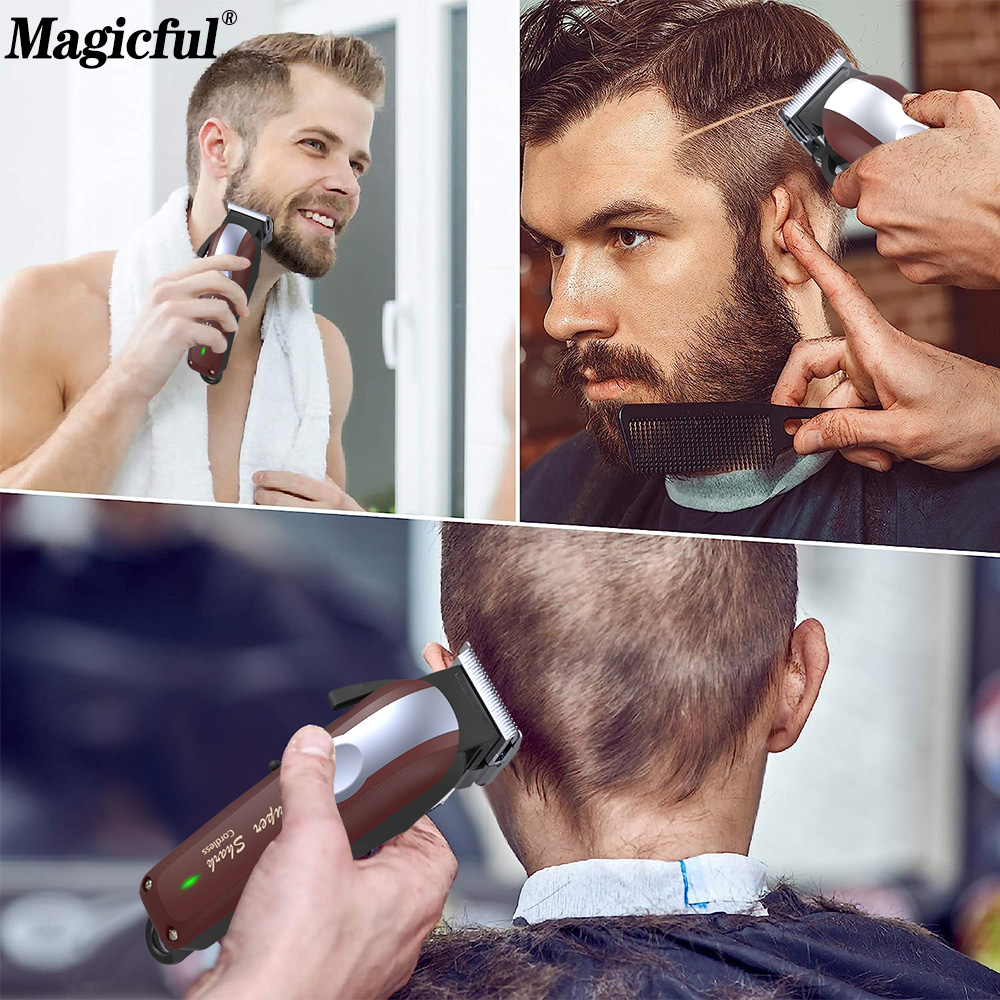 Cortadora de pelo mágica con batería de litio, recortadora recargable por USB, pantalla LED, afeitadora de barba para hombre en casa, Máquina para cortar cabello