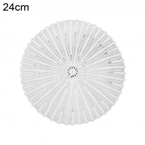 Round Rattan Woven Non-Stick Stuffed Bun Steamer Mat Dim Sum Tool Kitchen Cooking Dumplings Steam Mat Baking Liner: 24 cm