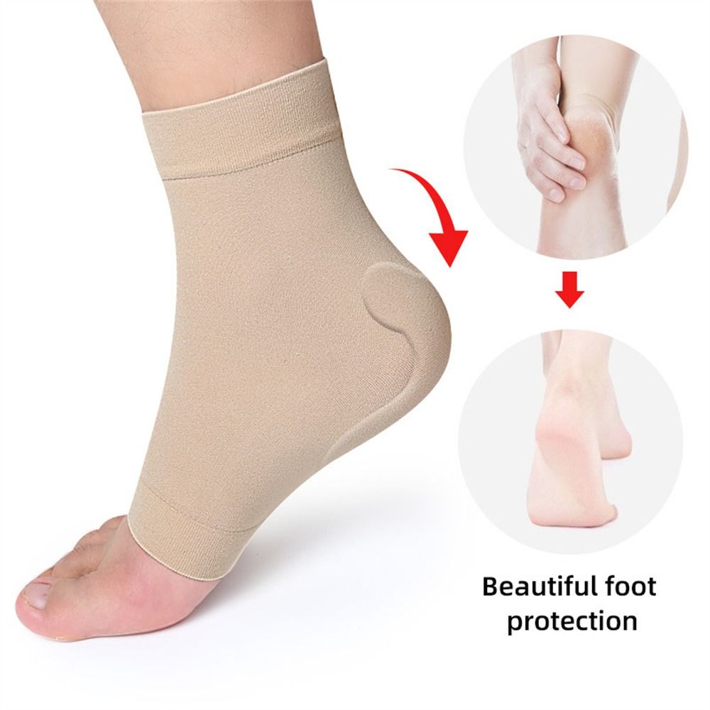 Invisible Gel Heel Pads Foot Massage Silicone Socks Heel Protective Sock Soles Insole Elastic Ankle Support Unisex