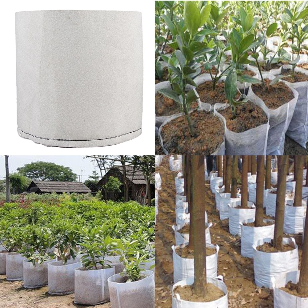 Macetas biodegradables de diferentes tamaños para cultivo de plantas, bolsas de plantación ecológicas para vivero, no tejidas, para jardín, 10 Uds.