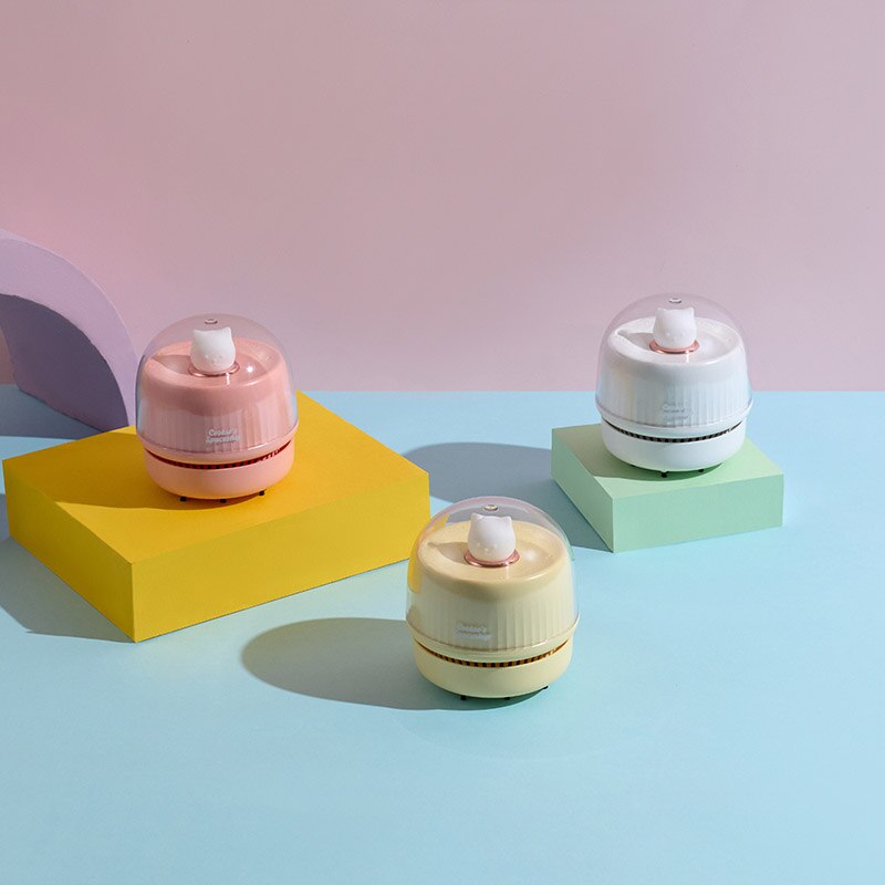 Mini Desktop Vacuum Cleaner Home Office Table Keyboard Cleaner With Night Light USB Student Portable Cute Pet Vacuum Cleaner