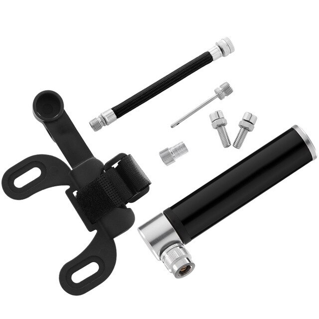 Mini Portable Bicycle Pump 120 PSI High pressure Changable Presta Schrader Valve Air Mouth Pump Tire Inflator Bike Hand Pump: Black-Model A