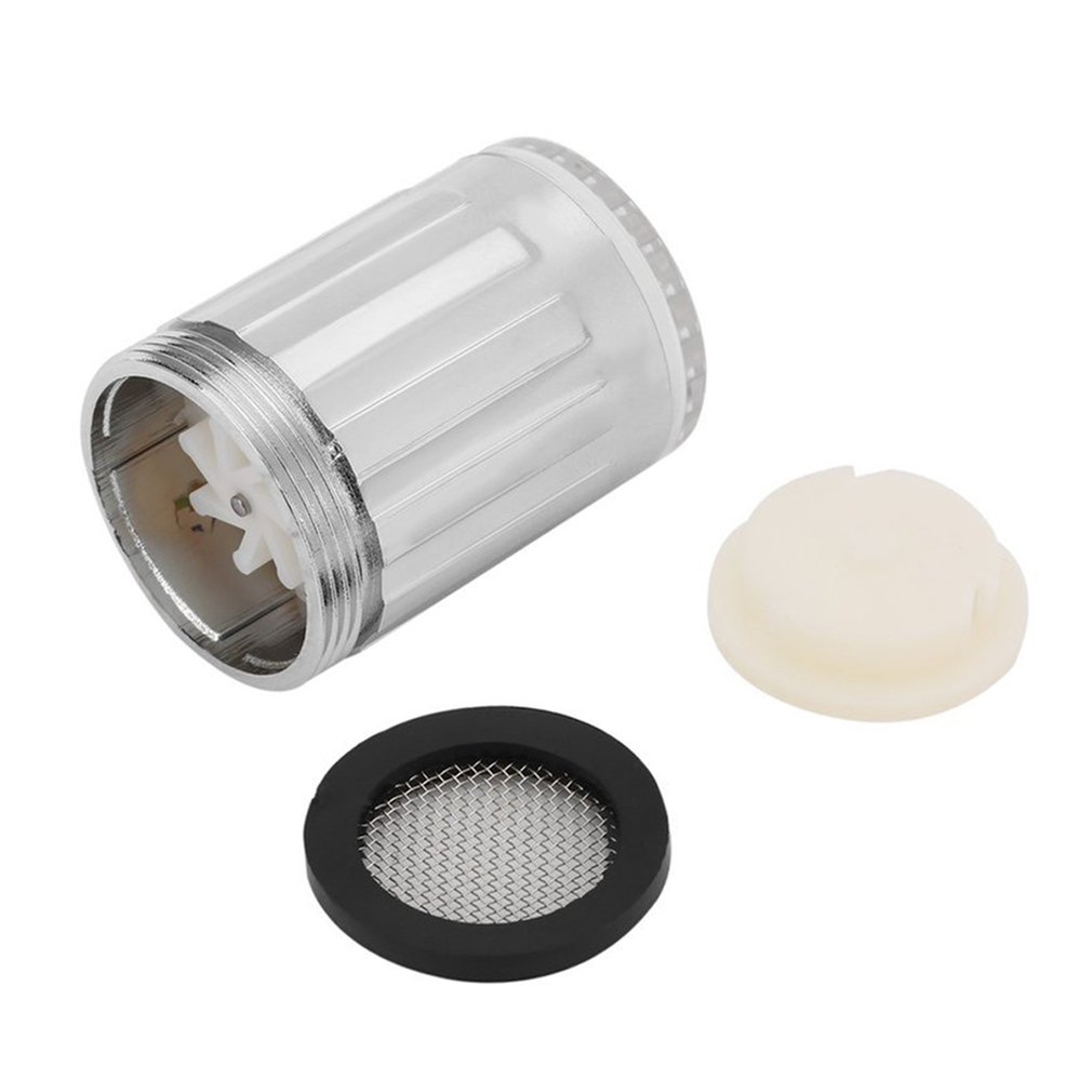 kitchen LED faucet Water tap Taps accessory temperature faucets sensor Heads attachment on the crane RGB Glow bathroom