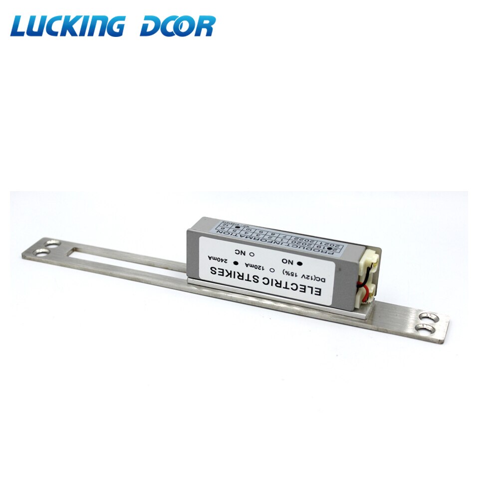 Cerradura de puerta de golpe eléctrico Fail Secure Fail Safe NO NC cerradura de puerta de golpe eléctrico DC12V panel largo puerto Dual