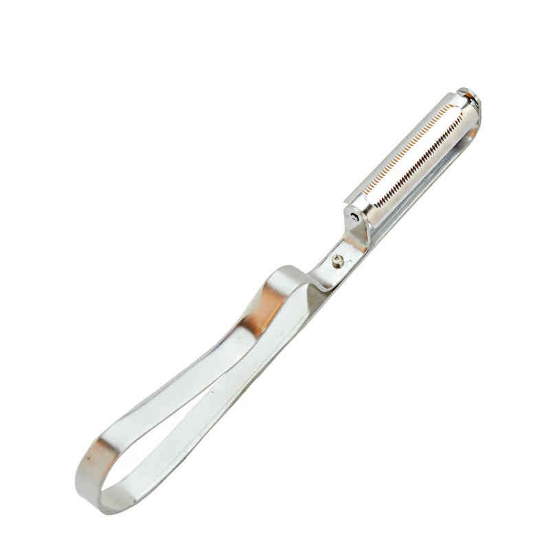 Pelador de acero inoxidable de doble cabeza utensilios para verdura cocina rallador de calabaza cuchillo de pelar patatas rebanador de zanahorias manzana fruta Zester: B
