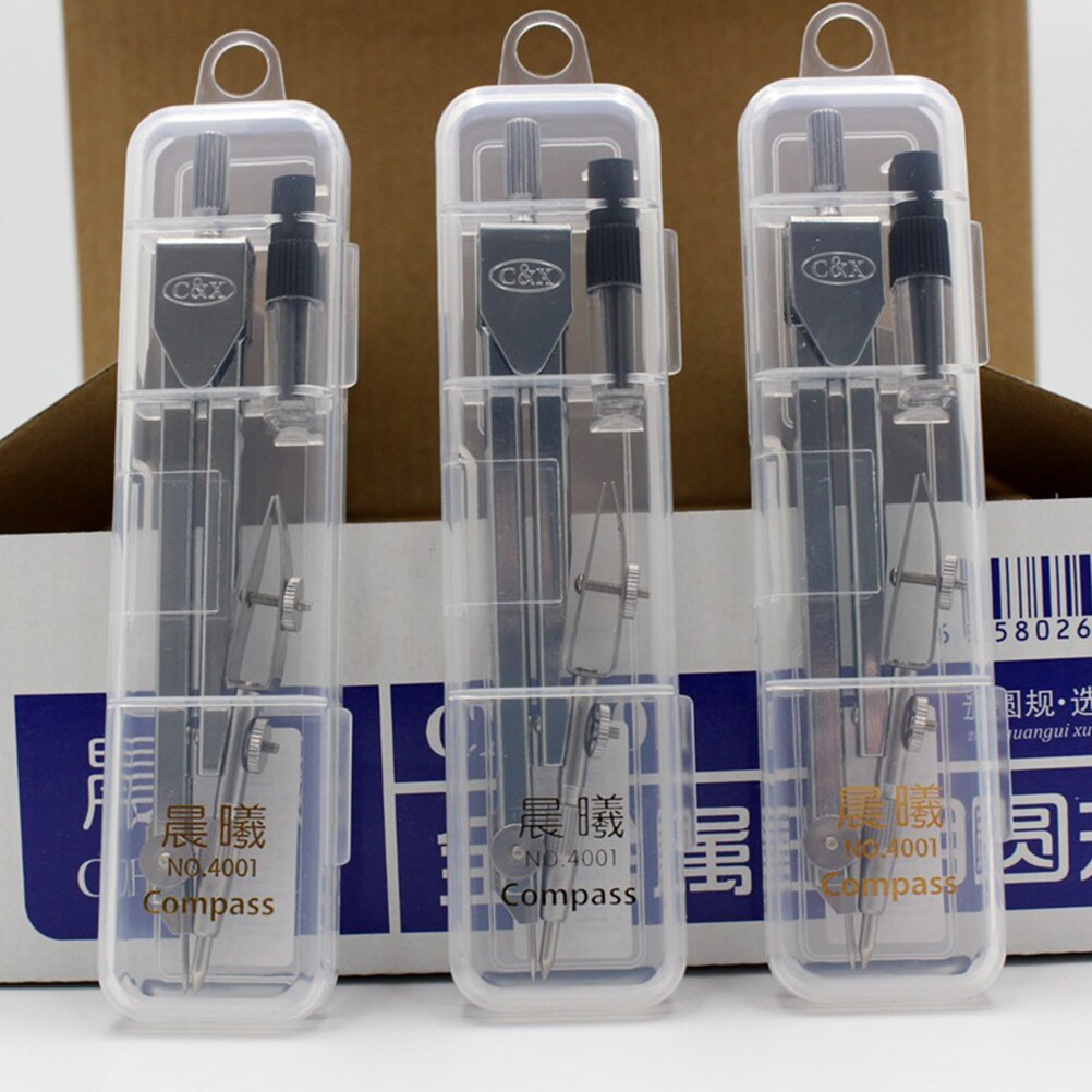 2Pcs School Geometry Compasses Student Compasses Stationery Office School Supplies