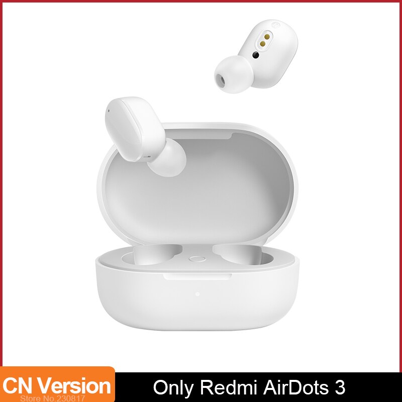 Xiaomi Redmi AirDots 3 Wireless Earphones Bluetooth 5.2 aptX Adaptive Stereo Bass With Mic Handsfree TWS Earbuds: White