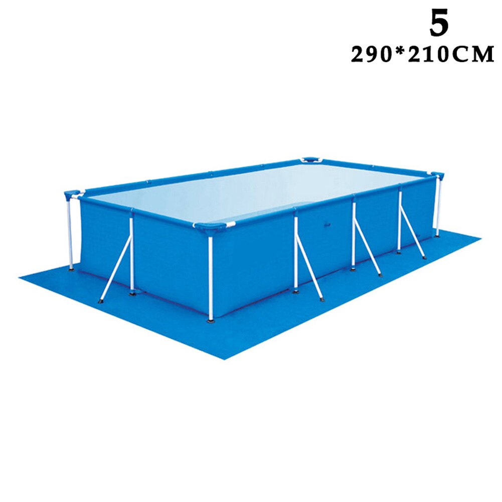 Swimmingpooldæksel firkantet rund jordmåtte stofdæksel støvtæt foldbart uv-resistent måttedæksel til udendørs havepool hfing: 290 cm x 210cm