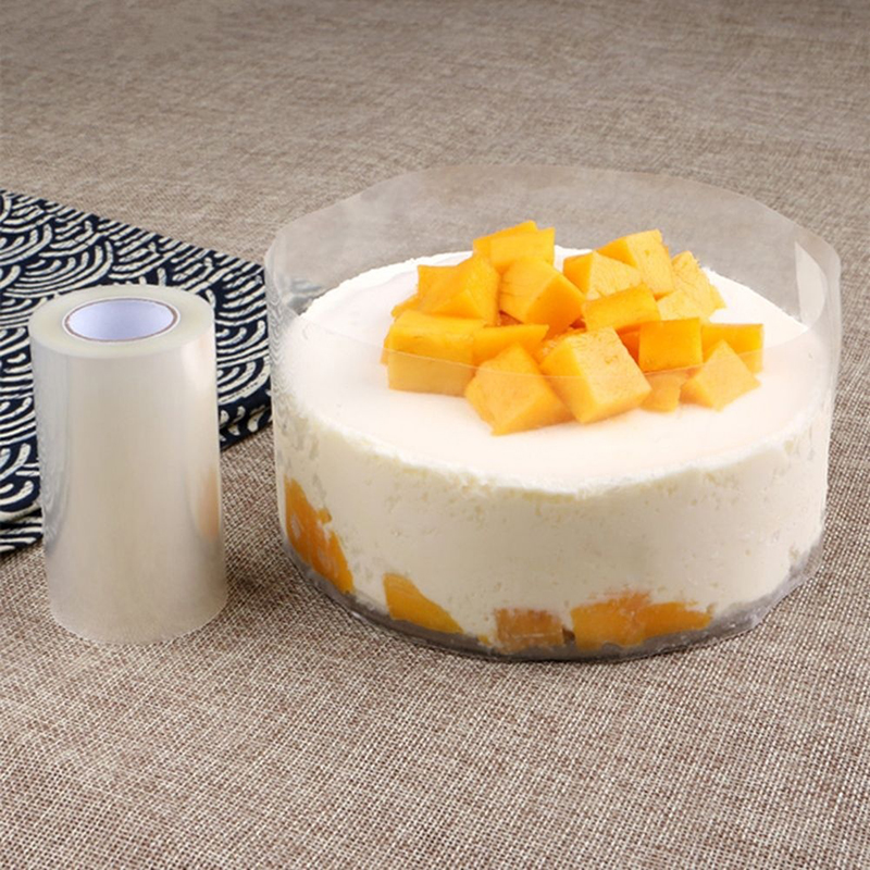Lámina decorativa transparente para Mousse, cinta de plástico OPP para postres y tartas