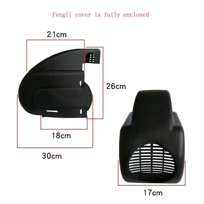 Compressor Accessoires Kleine Bama Fengli 2.5P/3P/4P Directe Verbinding Cover Wind Gids Cover beschermhoes: Paars