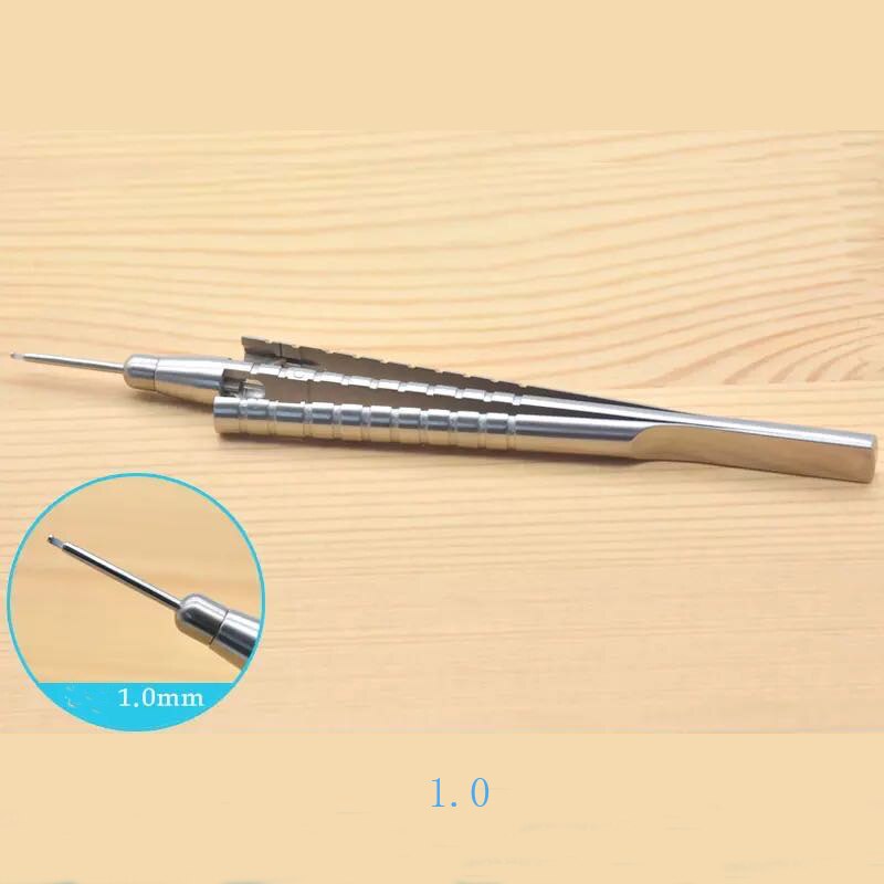 Eye care Microscopy Instruments Stainless Steel Titanium alloy Scleral Bite Cutter Trabecular Straight and Current: Silver