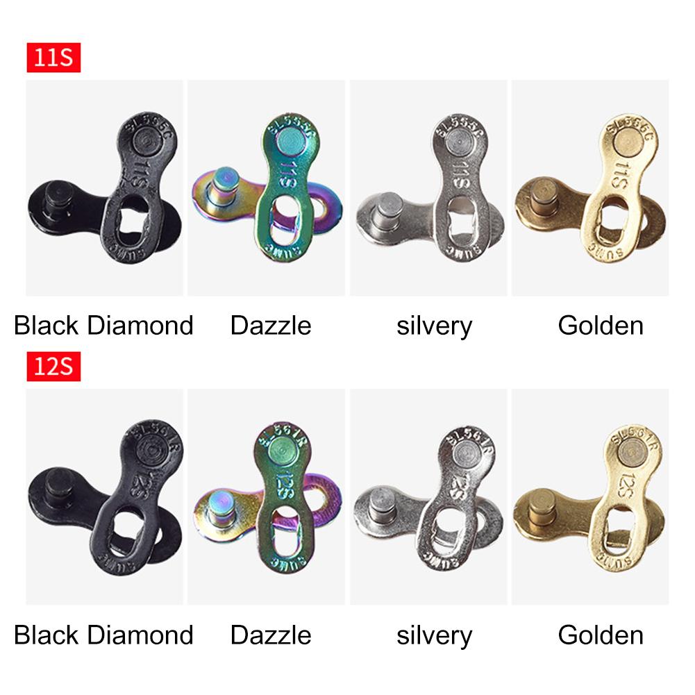 2 Pairs MTB Mountain Road Bike Chain Connector Lock for 6/7/8/9/10/11/12 Speed Quick Master Link Joint Metal Bicycle Repair Tool