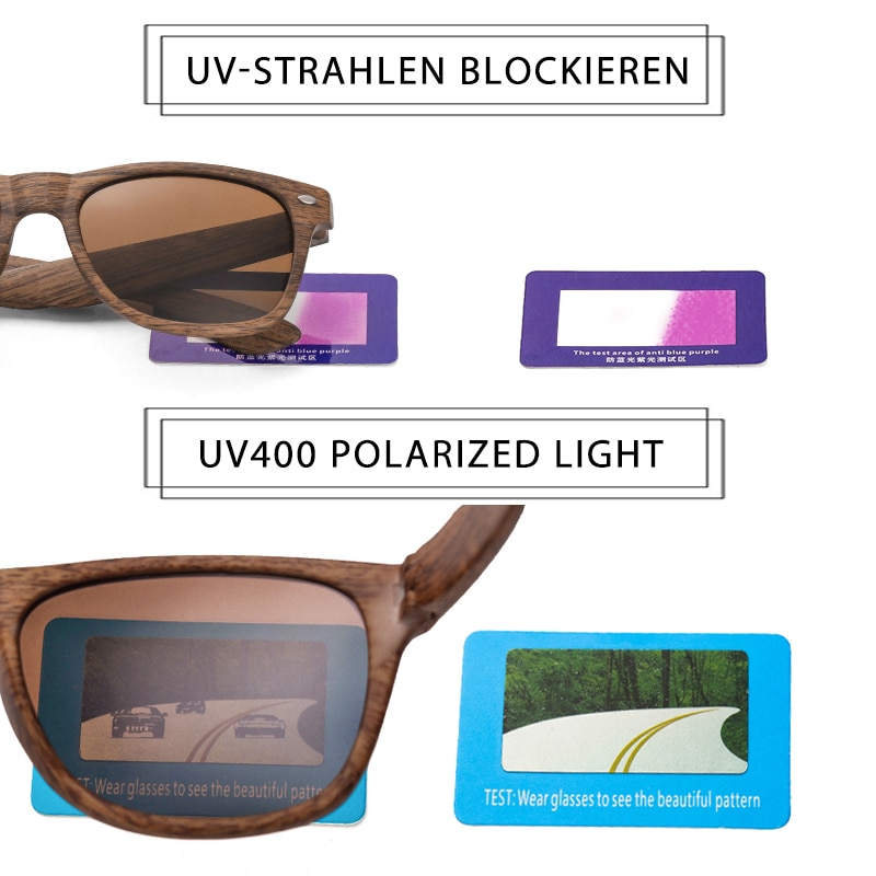 Wood Grain sunglasses polarized UV400 brand Male driving glasses sunglasses men #PS001