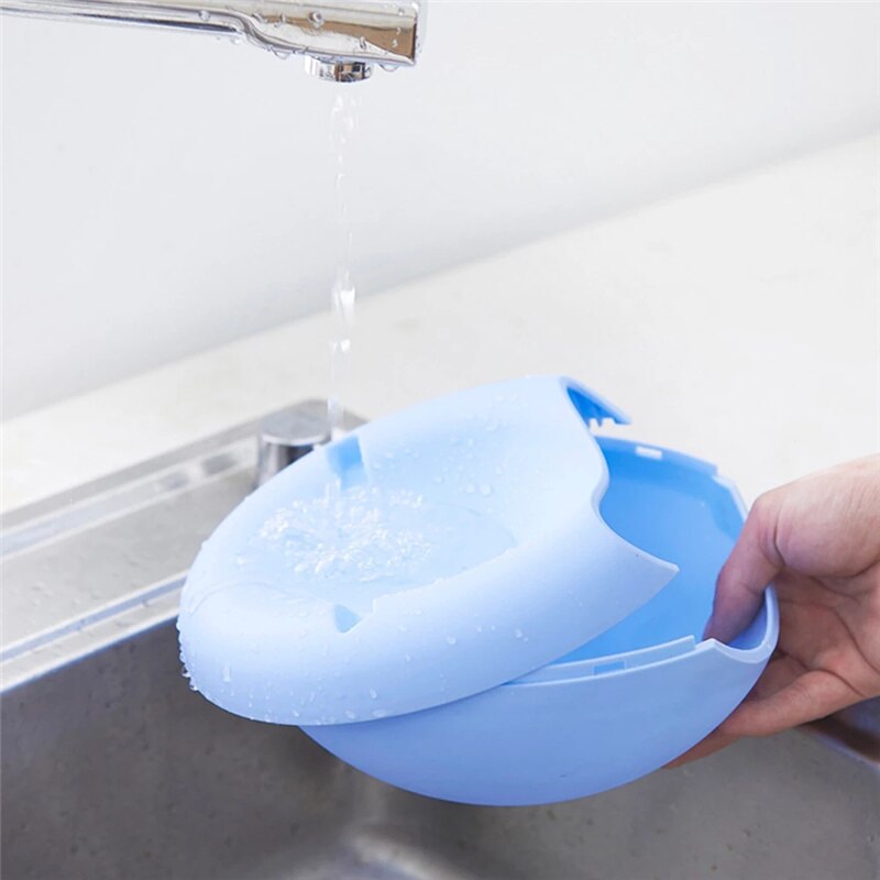 Soporte para teléfono móvil con plato de fruta de doble capa, artefacto desmontable para semillas de melón, cuenco redondo para fruta, caja de aperitivos