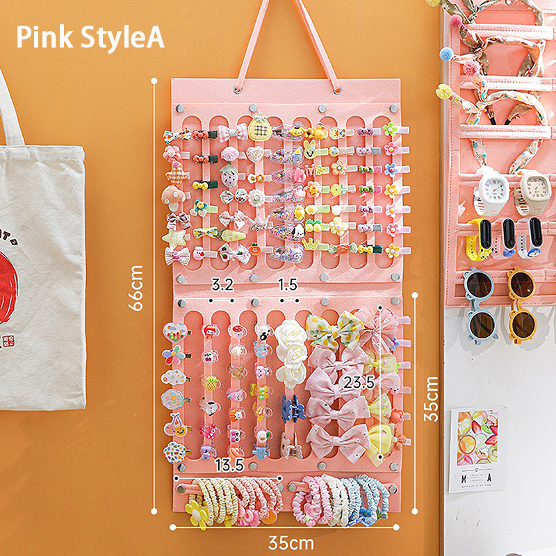 Organizador de lazos para el pelo, colgante de pared de gran capacidad, soporte para diadema, colgador de almacenamiento, accesorio para ahorro de espacio para habitación de niña: Verde