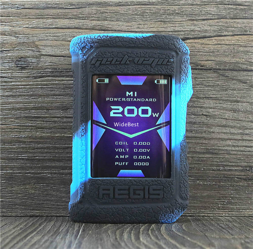 Beautiful GeekVape Aegis X Silicone Case Protective Cover Shield Wrap Sleeve Skin: 3BlackBLue