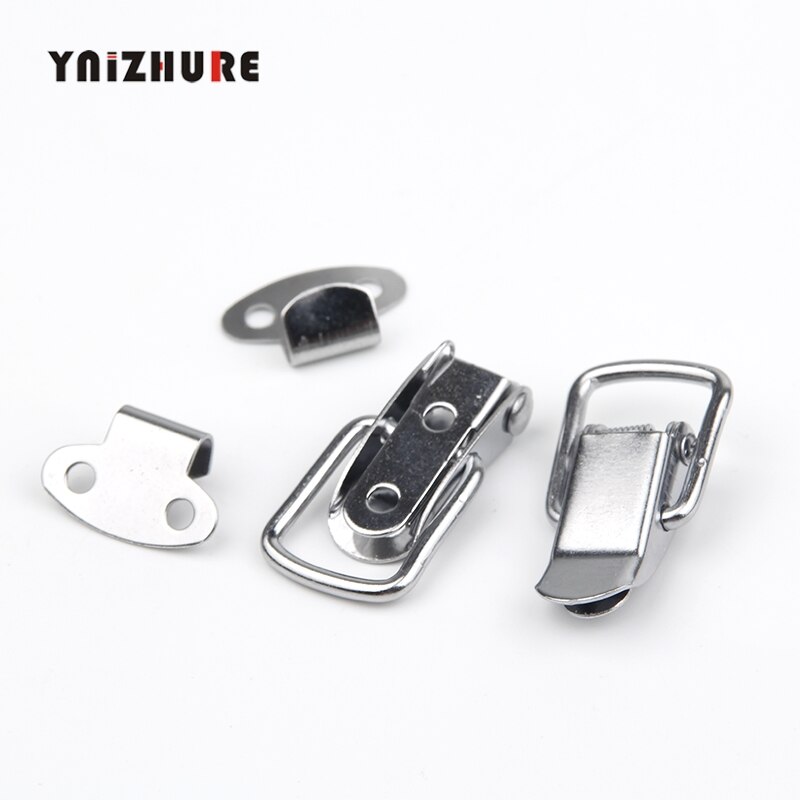 YNIZHURE Hardware Cabinet Boxes Spring Loaded Latch Catch Toggle Hasp 43*21mm Mild Steel Hasp For Sliding Door Simple Window