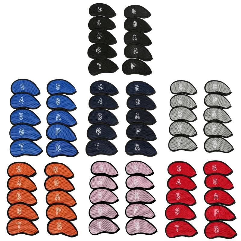 10 pièces/paquet couverture fer Golf tête Putter Golf protéger couvre les cales Golf couvre-chef
