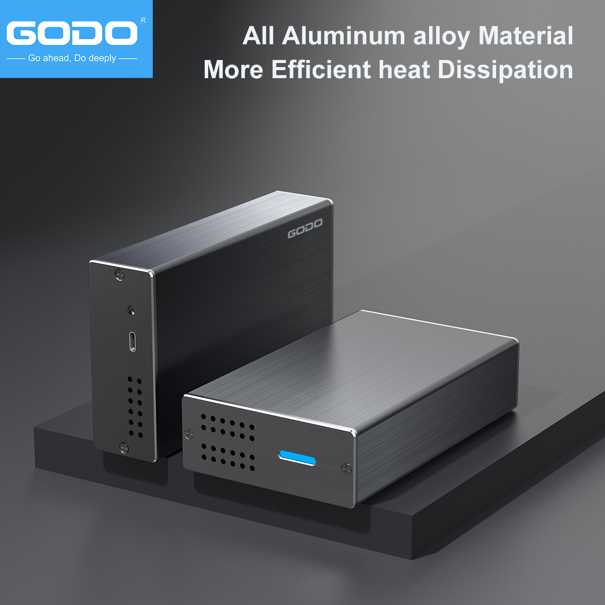 GODO 2,5 Zoll Dual Bay RAID Festplattengehäuse USB3.0 auf 2,5 Zoll SATA I/II/III HDDs SSDs RAID Externes Gehäuse unterstützt UASP